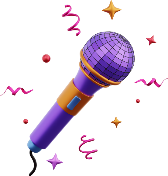 3D Microphone Illustration